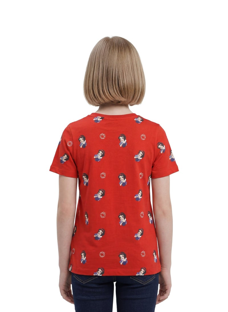 Disney Teen Girls Snow White “Pretty” Printed Oversized T-Shirt - Image 4