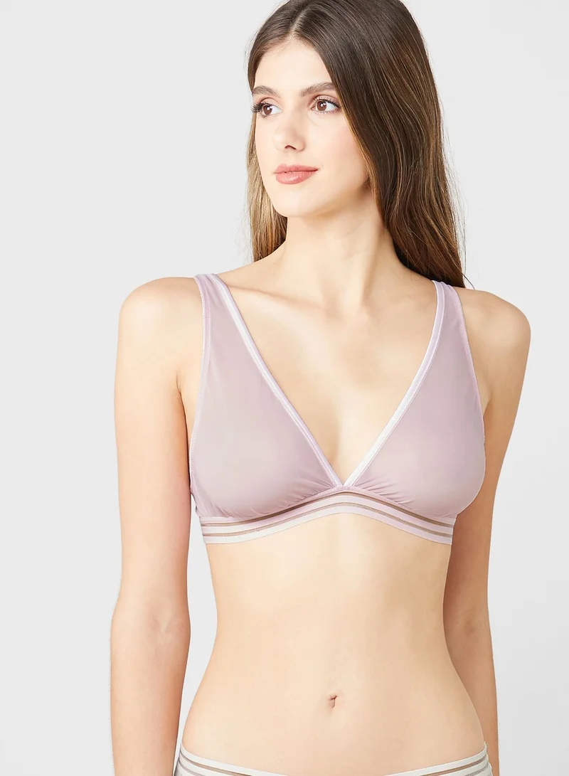HUGO Sheer Mesh Triangle Bralette