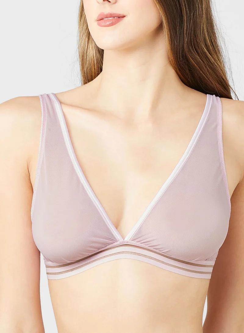 HUGO Sheer Mesh Triangle Bralette