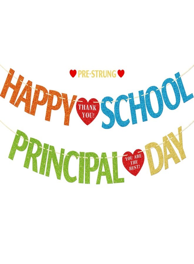 FOZEE School Principal Day Banner, School Principal Appreciation Party Decorations, Thank You School Principal Decor, Principal's Day Decorations - Image 1
