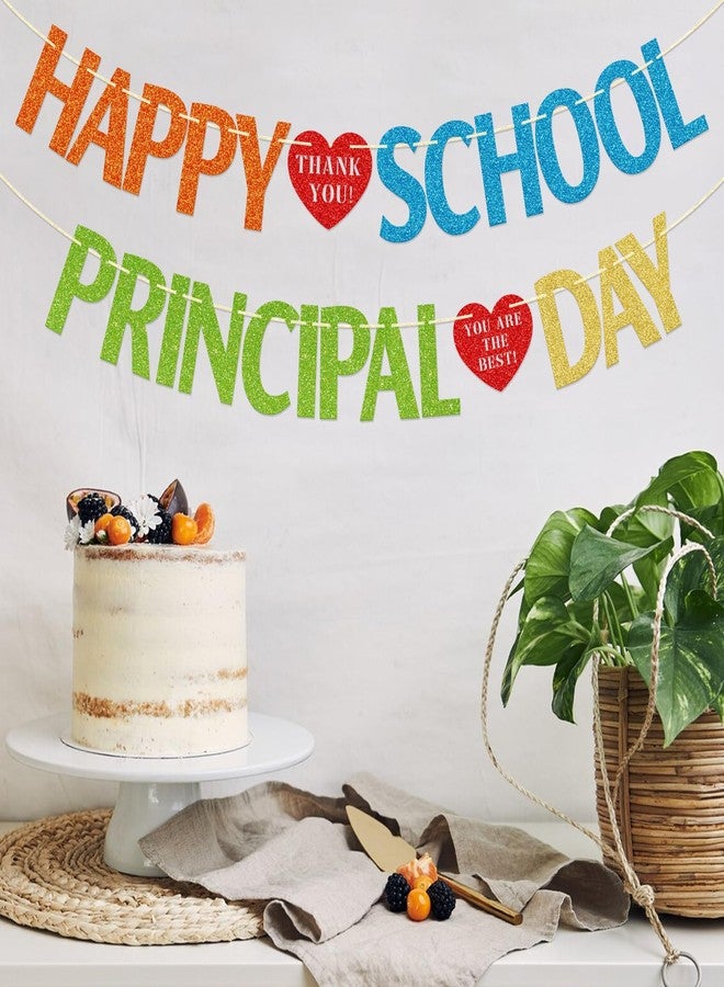 FOZEE School Principal Day Banner, School Principal Appreciation Party Decorations, Thank You School Principal Decor, Principal's Day Decorations - Image 4