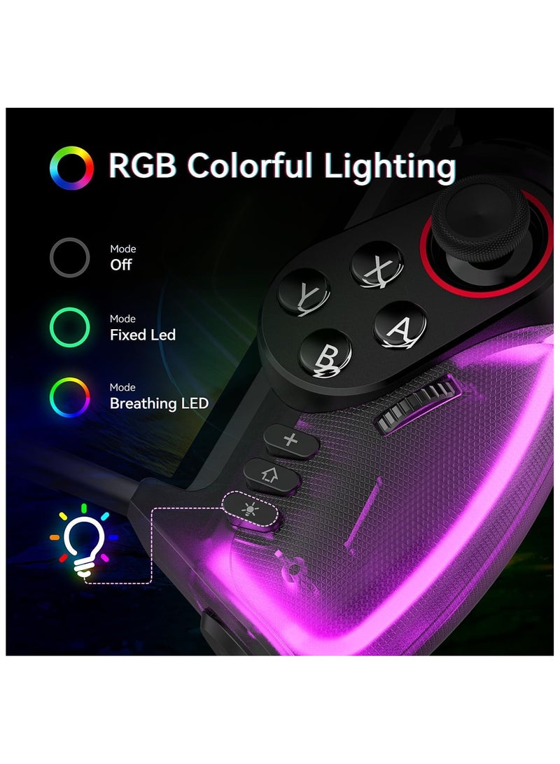 Compatible LED Joycon Controller for Nintendo Switch OLED Handheld Mode with Telescopic Adjustment and Enhanced Grip - Image 4