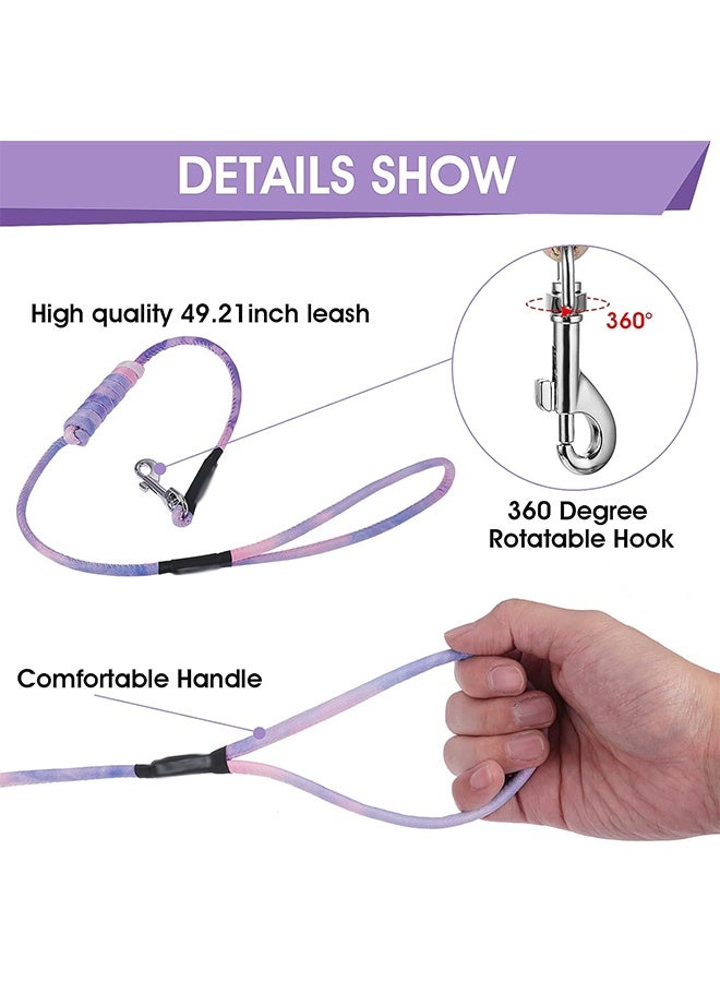 Cat Harness and Leash Set, Adjustable Gradient Kitten Harness Escape Proof Harness with Leash for Kitty Outdoor Walking (Gradient Purple) - Image 2