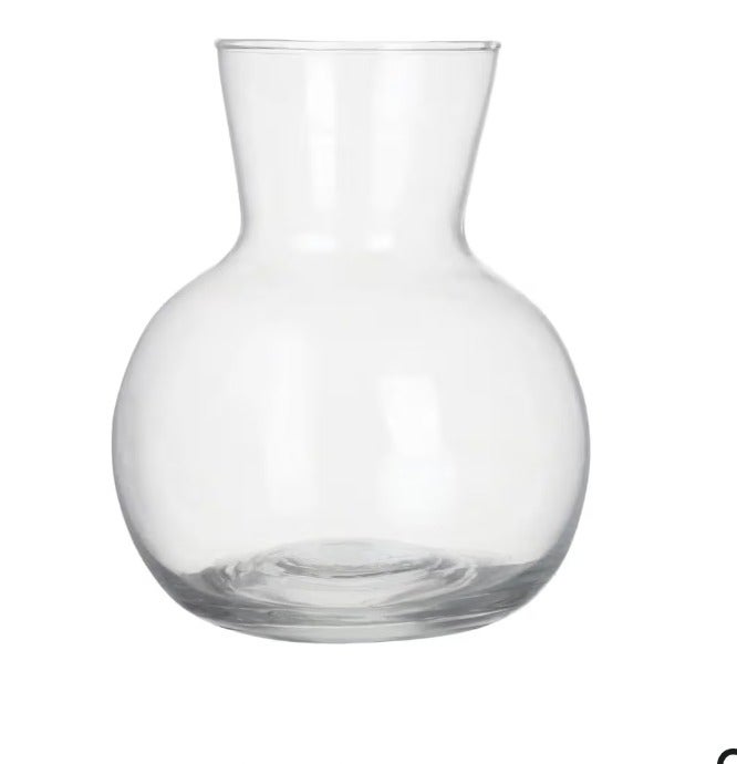 Drinking water & juice glass cup clear light weight vase shaped 450ml