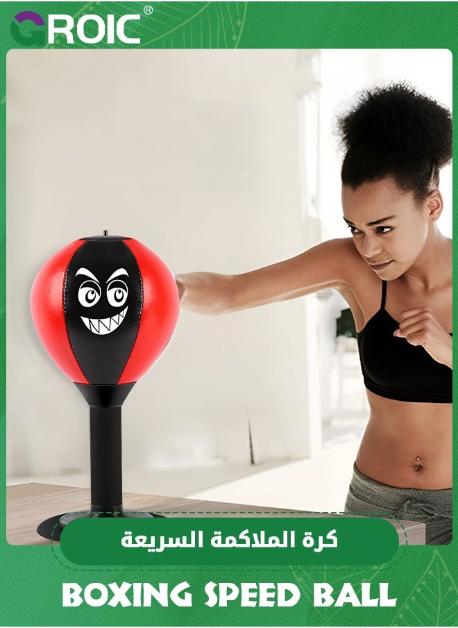 GROIC - Desktop Punching Bag Gag Gifts - Stress Buster Relief Free Standing Desk Table Boxing Punch Ball Stress Relief Ball Suction Cup Reflex Strain and Tension Toys for Boys Him Father Kids - Image 1