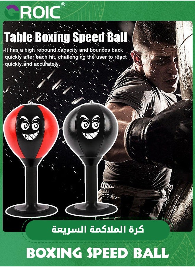 GROIC - Desktop Punching Bag Gag Gifts - Stress Buster Relief Free Standing Desk Table Boxing Punch Ball Stress Relief Ball Suction Cup Reflex Strain and Tension Toys for Boys Him Father Kids - Image 1