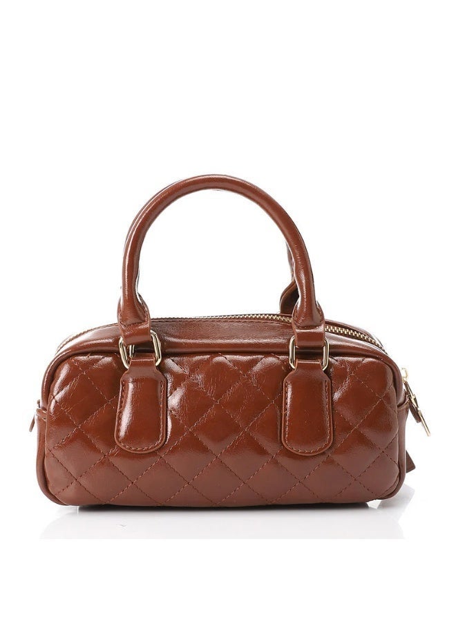 ديجافو حقيبة يد جلد لامع مبطنة - Image 3