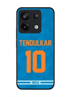 Stylizedd Rugged Black Edge Case for Xiaomi Redmi Note 13 Pro 5G, Slim fit Case Thin Cover -  Team India Sachin Tendulkar, Jersey No 10  - Image 1