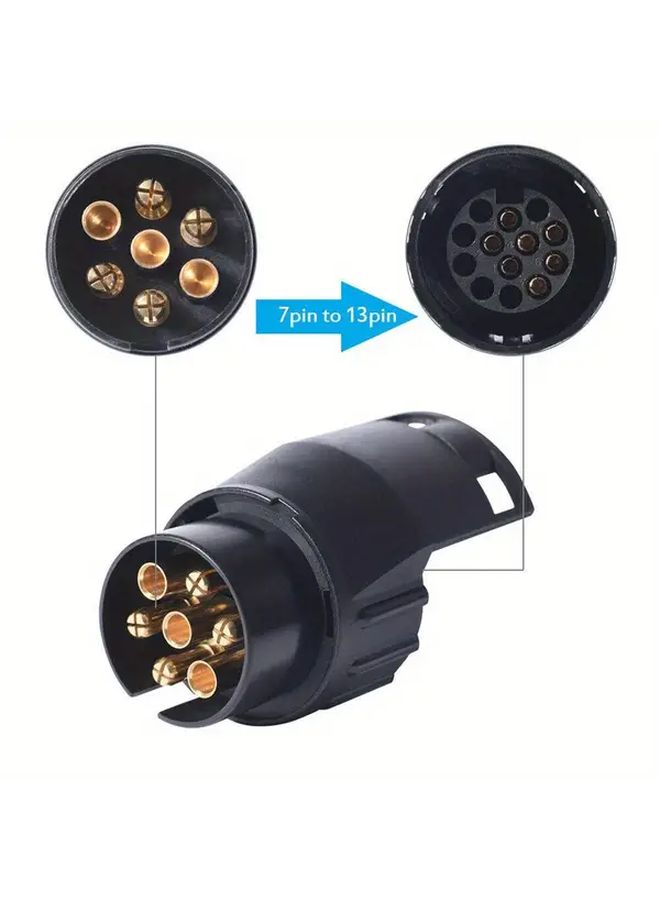 Heavy Duty 7 Pin To 13 Pin Trailer Adapter Durable RV Harness For Australian American Vehicles - Image 5