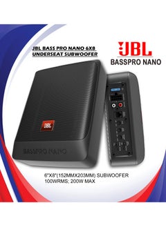 JBL Basspro Nano 100W Rms Ultra Compact Under Seat Powered Subwoofer With Bass Volume Remote Control Rugged All Die-Cast Aluminum Enclosure Design  - Image 2
