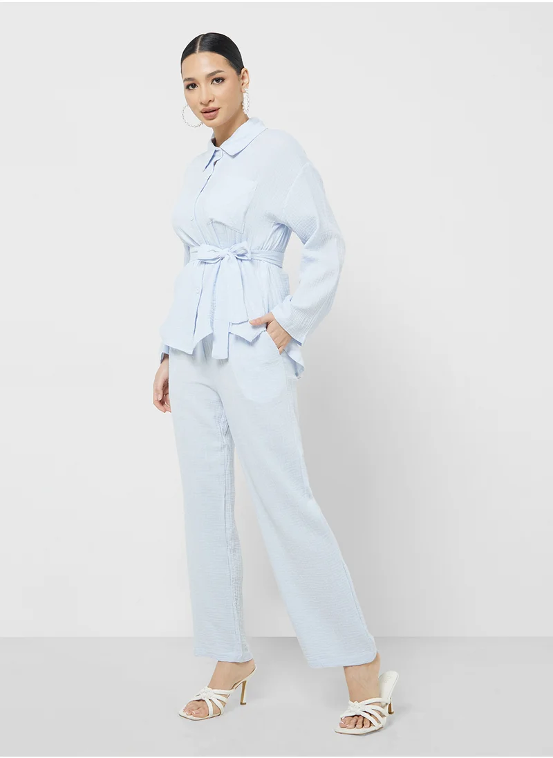 Khizana Button Down Shirt & Pant Set