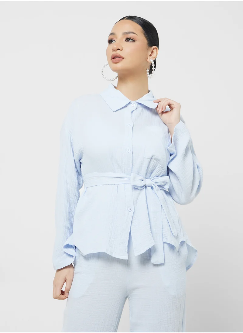 Khizana Button Down Shirt & Pant Set