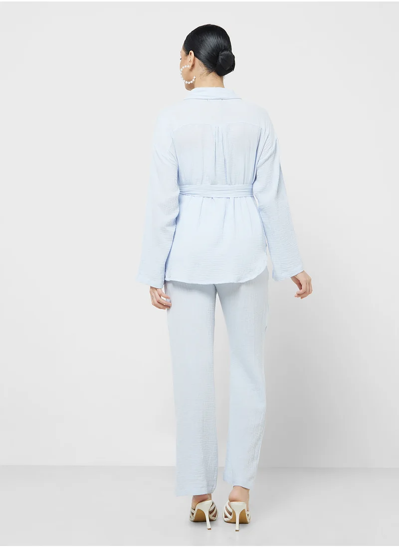 Khizana Button Down Shirt & Pant Set