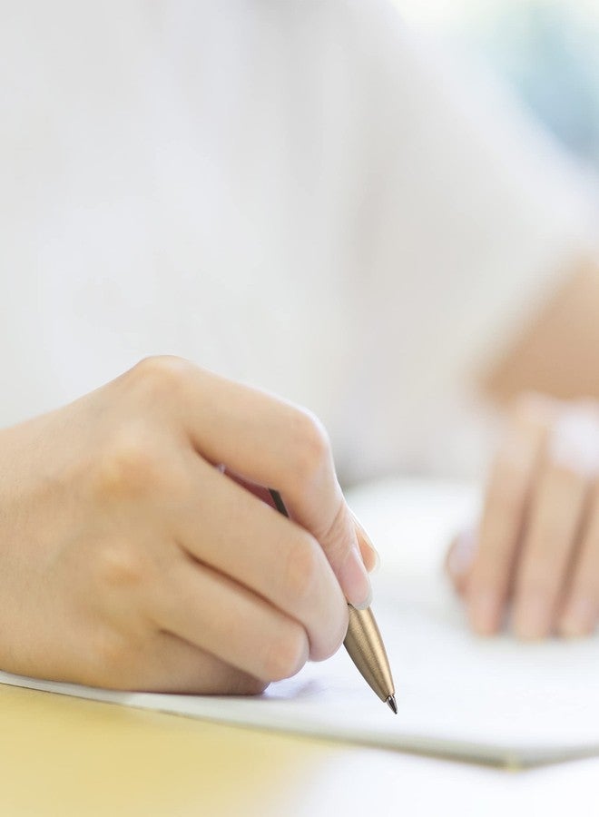 قلم SMOOTHERPRO الصغير، قلم جيب من النحاس الصلب بطول 63 مم مع حلقة مفاتيح، قلم للاستخدام اليومي بحبر أسود، قلم صغير للسفر والمحفظة، يتضمن 5 عبوات حبر قابلة لإعادة التعبئة، لون طبيعي (KT463) - Image 3