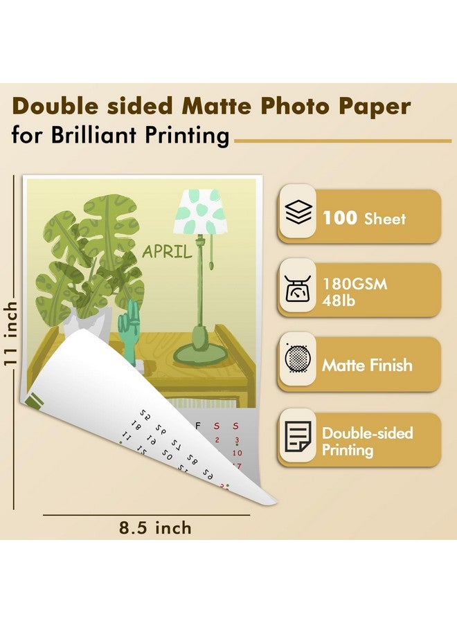 KOALA PAPER Koala Photo Paper Double-Side Matte 8.5X11 Inches Compatible With Inkjet Printer 48Lb Presentation Paper 100 Sheets - Image 2