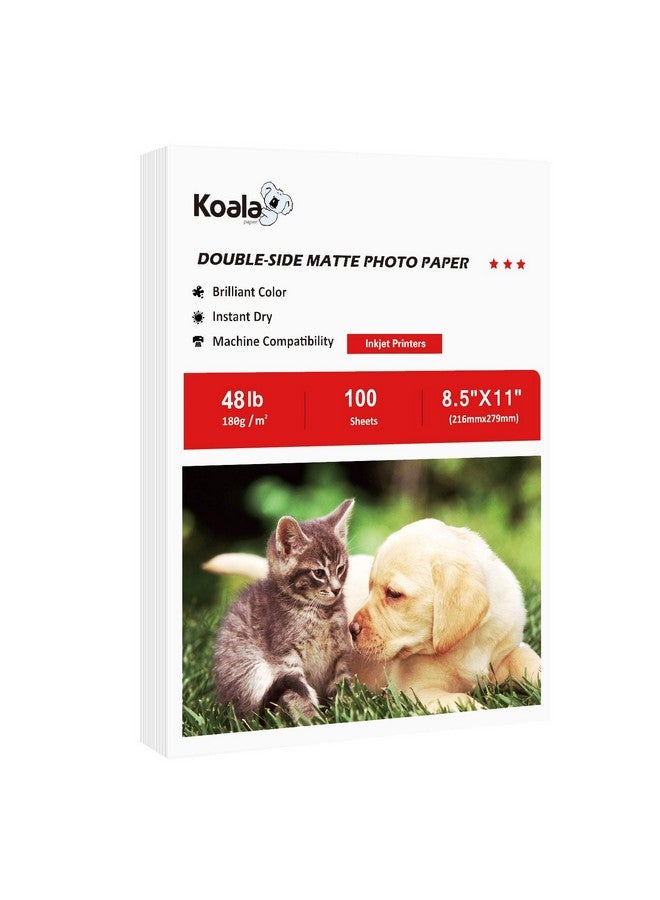 KOALA PAPER Koala Photo Paper Double-Side Matte 8.5X11 Inches Compatible With Inkjet Printer 48Lb Presentation Paper 100 Sheets - Image 1