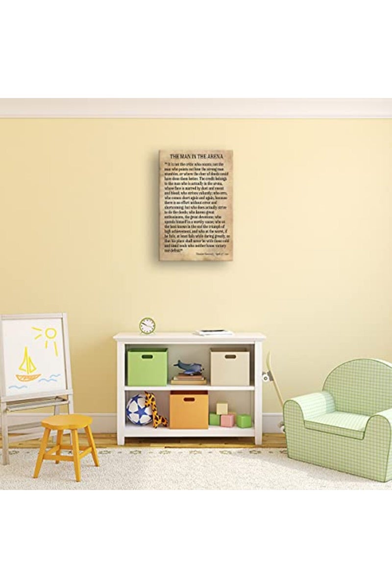 Busmko بوستمكو الرجل في الساحة ملصق ثيودور روزفلت المؤطر فن الجدران الإلهامي طباعة صور عصرية عتيقة اقتباسات تحفيزية ديكور للجدران لغرفة النوم مؤطر (12x18 بوصة) - Image 5