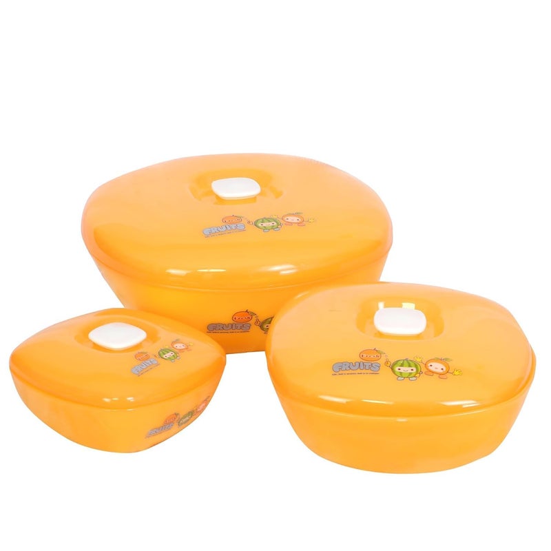 HENIRAG HENIRG Set of 3 Salad Bowls with LidsPlastic Fridge Food Storage ContainersSalad Bowl with LidSalad Mixing BowlsFruit Mixing Bowl Cereal Bowls with DustProof LidResuable Bowls for Kitchen  - Image 1