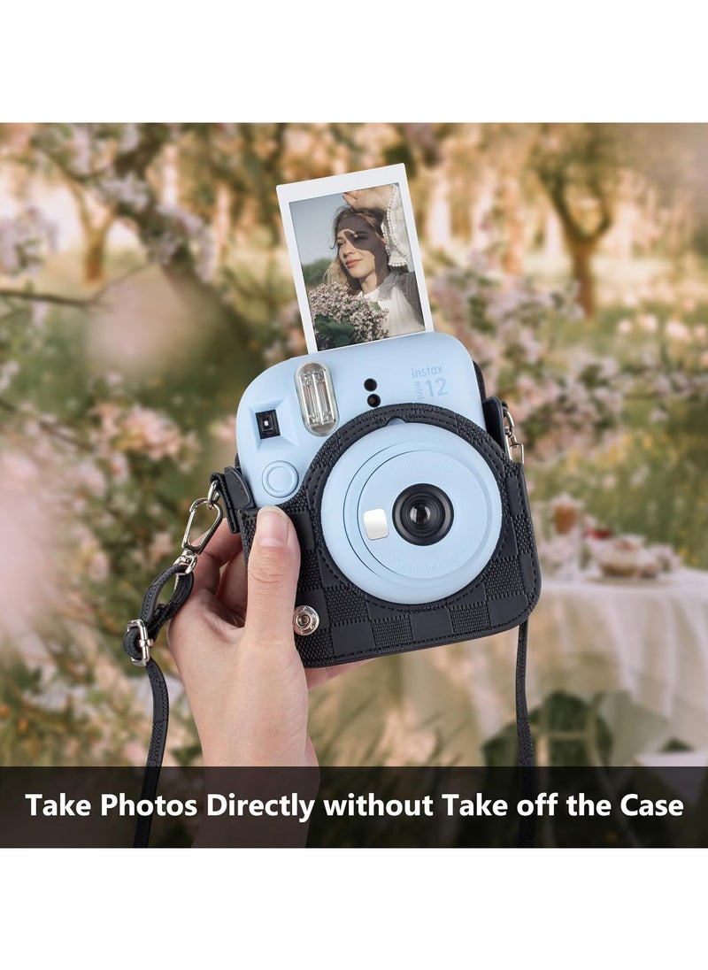 General Fujifilm Instax Mini 12 / Polaroid mini 12 Case, Fujifilm Instax Mini 12 Instant Camera PU Leather Case with Adjustable Shoulder Strap Removable Case  - Image 5