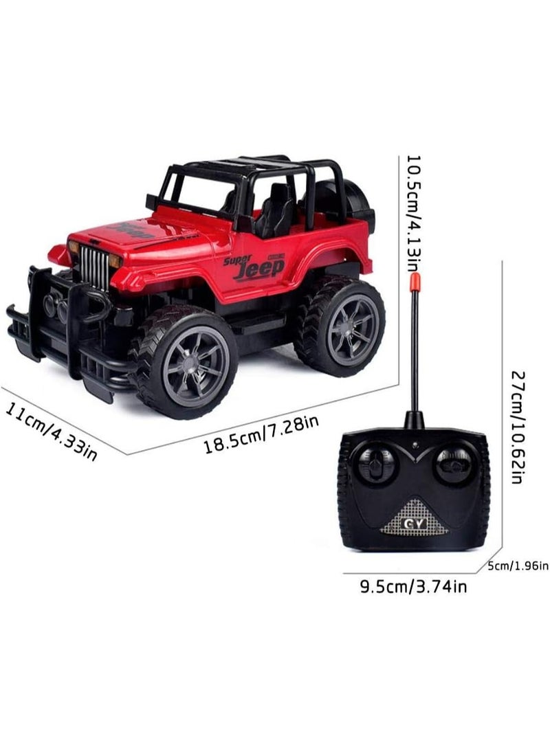 سمارتكس سيارة سباق RC، سيارة جيب سوبر للطرق الوعرة بمقياس 1:24، سيارة تحكم عن بعد مع ضوء للأولاد والبنات والأطفال والمراهقين، لون أحمر - Image 2