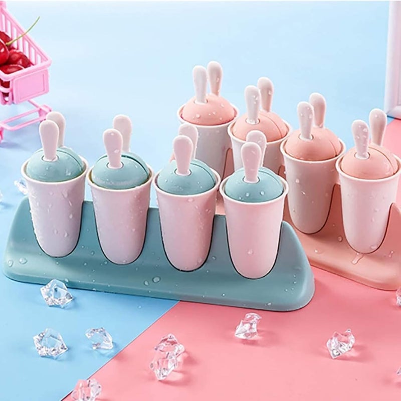 Primwand Ice Candy Maker Upgrade Molds Sets 8 Ice Pop Makers Reusable Ice Lolly Cream Mold HomeMade Popsicles Mould Tray with Stick - Image 4