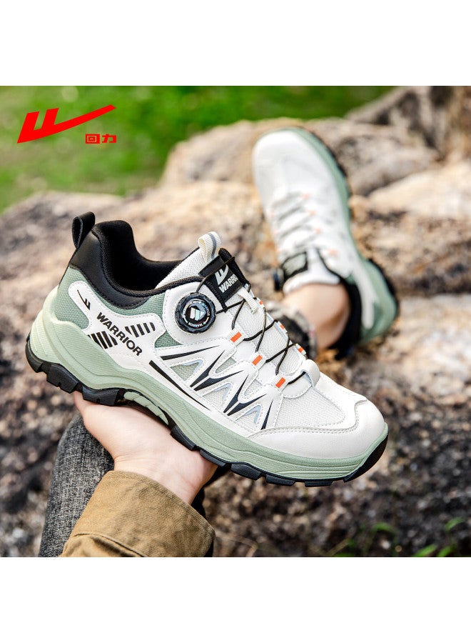 Warrior Men's Wear-resistant Anti-slip Hiking Shoes Off-road Sports Work Shoes Men 5353 Olive Green Size 41