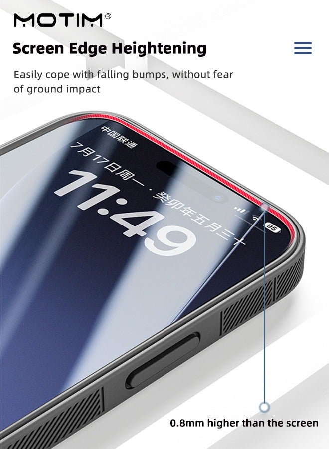 Motim iPhone 15 Pro Case, Clear Anti-Yellowing Drop Protection, Four-corner Airbag, Slim Thin Phone Case Hard Back TPU Bumper Shockproof Anti Scratch Cover - Image 3