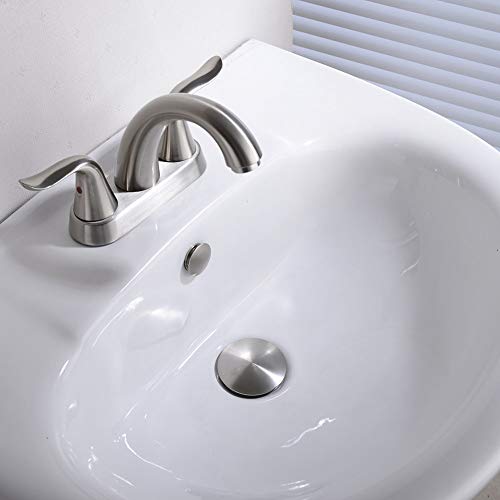 Orhemus Solid Brass Sink Overflow Cap Round Hole Cover for Bathroom Basin, Brushed Nickel Finish - Image 5