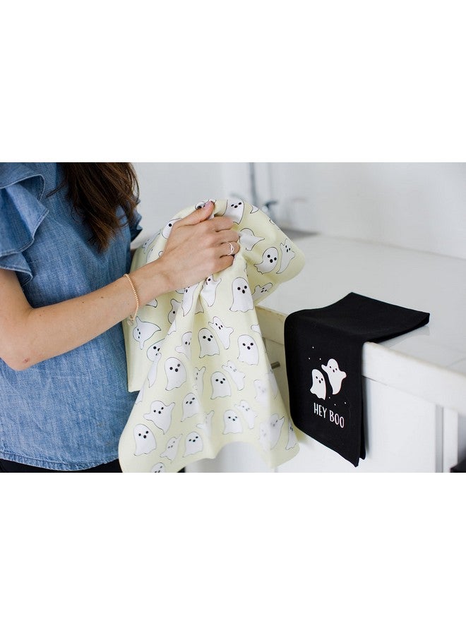 pearhead Holiday Decor Kitchen Tea Fall Home Décor Set Of 2 Ghost Dish Towels - Image 5