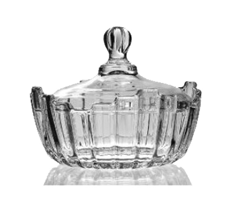 Pure Source India Glass Candy Jar/Candy Bowl 5 Inch - Multicolor, 500 Ml - Image 1