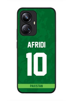 Cover for Realme 10 Pro Plus 5G Case , Rugged Black Slim fit Soft Flexible Thin Protective Phone Cases - Player Name - AFRIDI, Jersey Number- 10