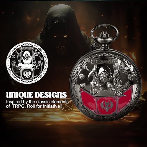Banloga DD Dice Set7PCS Metal Dice for Dungeons and DragonsMini Dice Set with Pocket Watch CaseRole Playing Board Games Accessories DM Black - Image 5