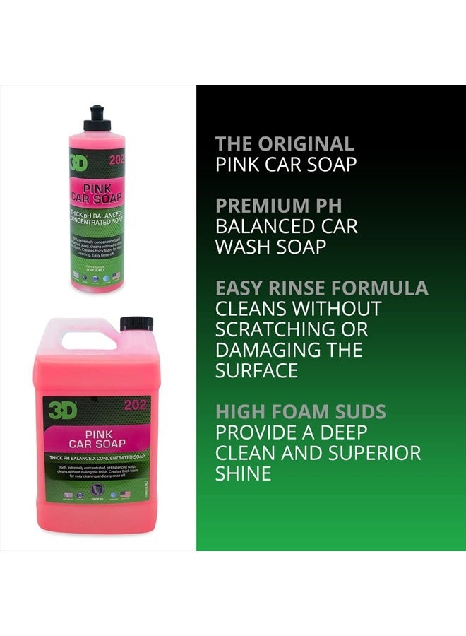 3D Pink Car Wash Soap (1 Gallon) - pH Balanced, Easy Rinse, Scratch Free Car Soap - Image 2