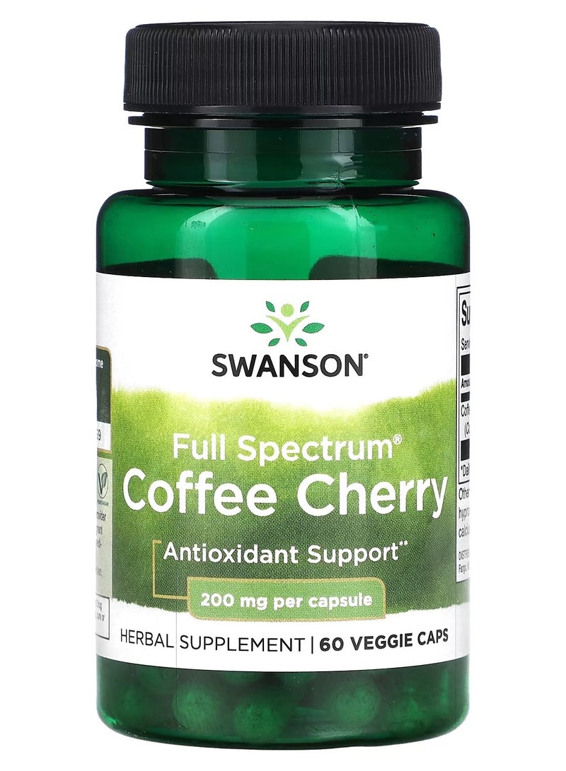 Swanson, Full Spectrum Coffee Cherry, 200 mg, 60 Veggie Caps