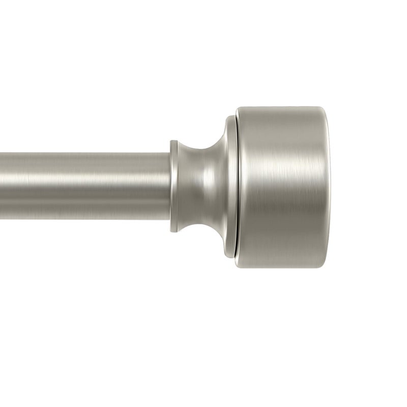 HEI DEAR Brushed Nickel Curtain Rods for Windows 48 to 84 Inch47ft 1 Inch Diameter Heavy Duty Curtain Rod Adjustable Decorative Drapery Poles 3688 Satin Nickel