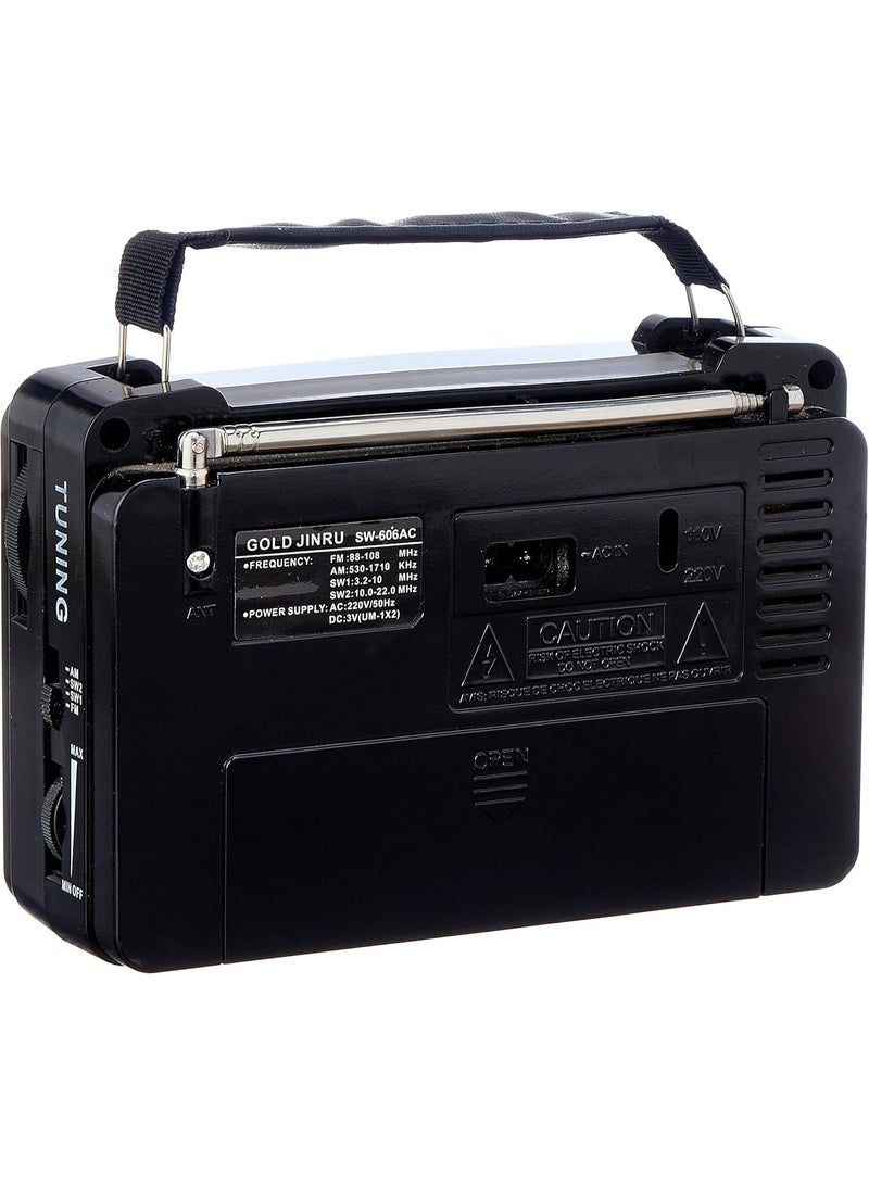 GOLON Classic RADIO works with electricity, 5-bands AM,FM,SW1,SW2 RX-606AC multicolor - Image 2