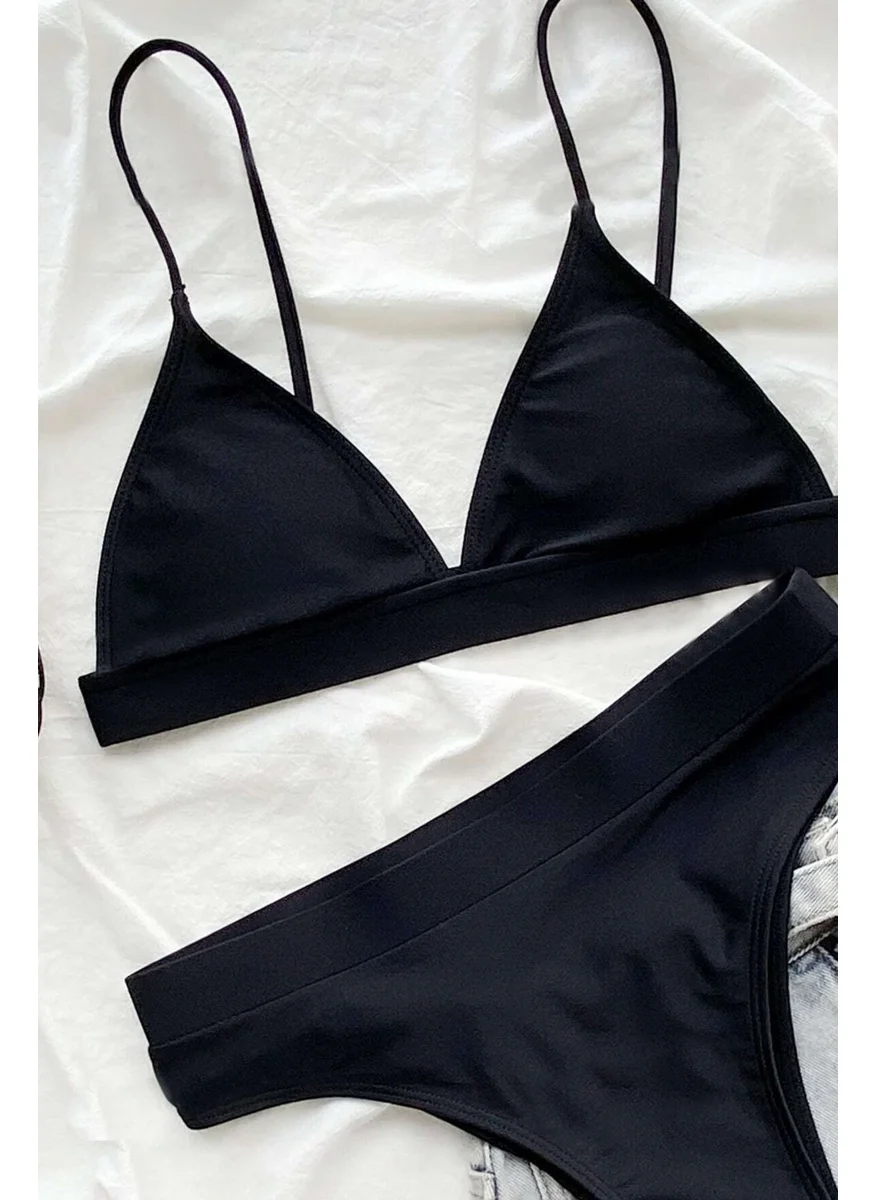 Angelsin High Waist Black Bikini Set