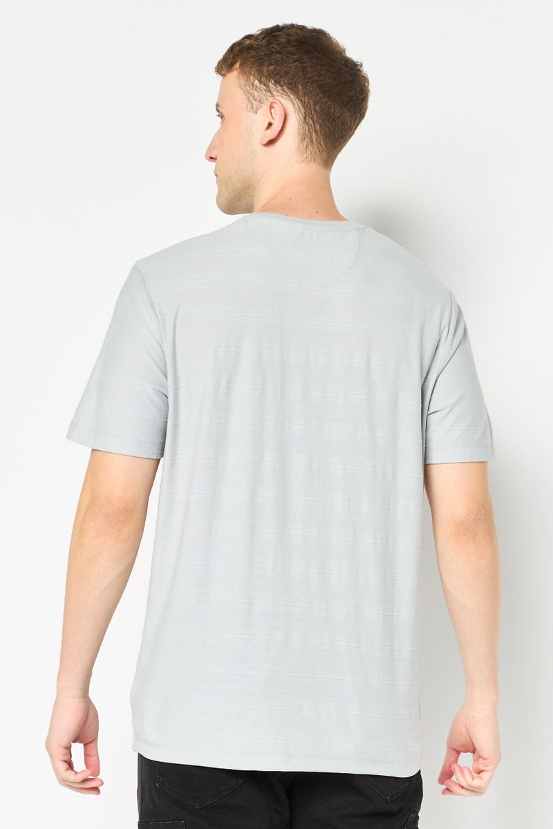 Chaps Men Crew Neck Embroidered Logo Short Sleeve T-Shirt, Grey - Image 3