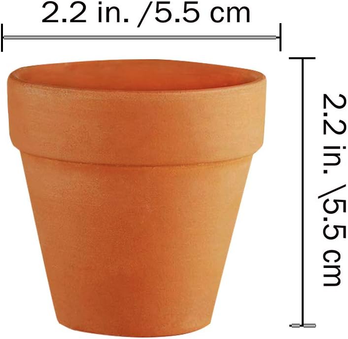Winlyn 72 Pcs Small Mini Clay Pots  2 Terracotta Pot Ceramic Pottery Planter Terra Cotta Flower Pot Succulent Nursery Pots Great for Windowsill Cactus Plant Crafts Wedding Favors Baby Shower  - Image 2