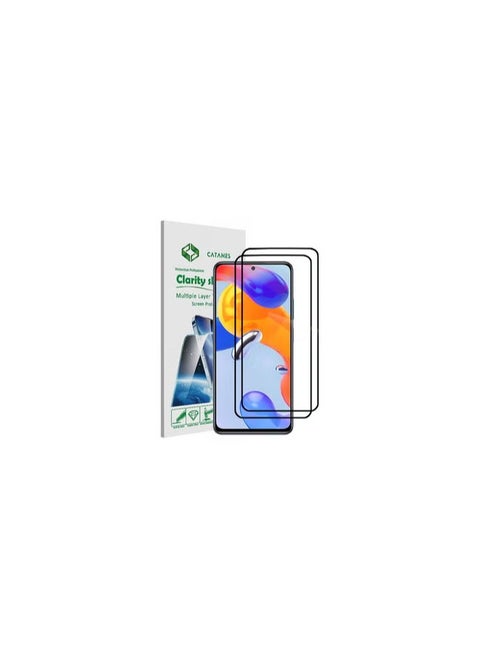 2 Pack For Xiaomi Redmi Note 11 Pro 5G Screen Protector Tempered Glass Full Glue Back