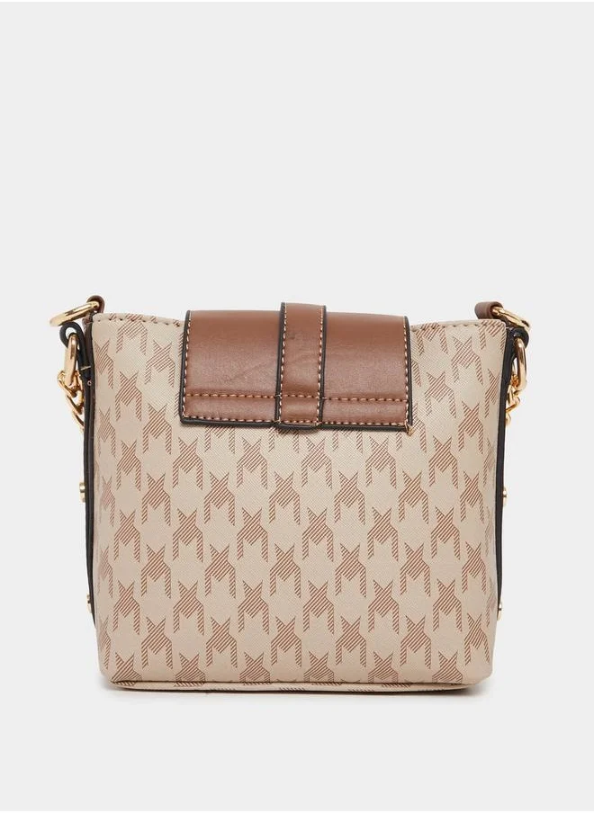 Styli All Over Print Shoulder Bag with Chain Handle