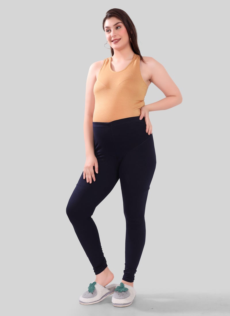 TUMMY Pack of 2 Viscose Solid High Waist Maternity Leggings - Image 5