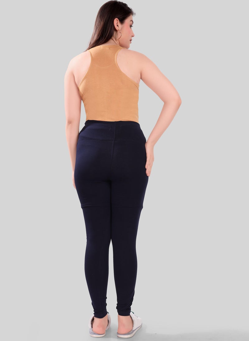 TUMMY Pack of 2 Viscose Solid High Waist Maternity Leggings - Image 4