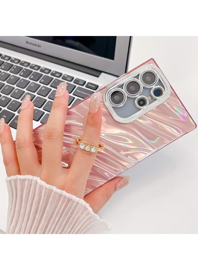 S-TOP Case For Samsung Galaxy A54 5G Plating Glitter Texture Ring Holder TPU Phone Case with Lens Film - Image 5