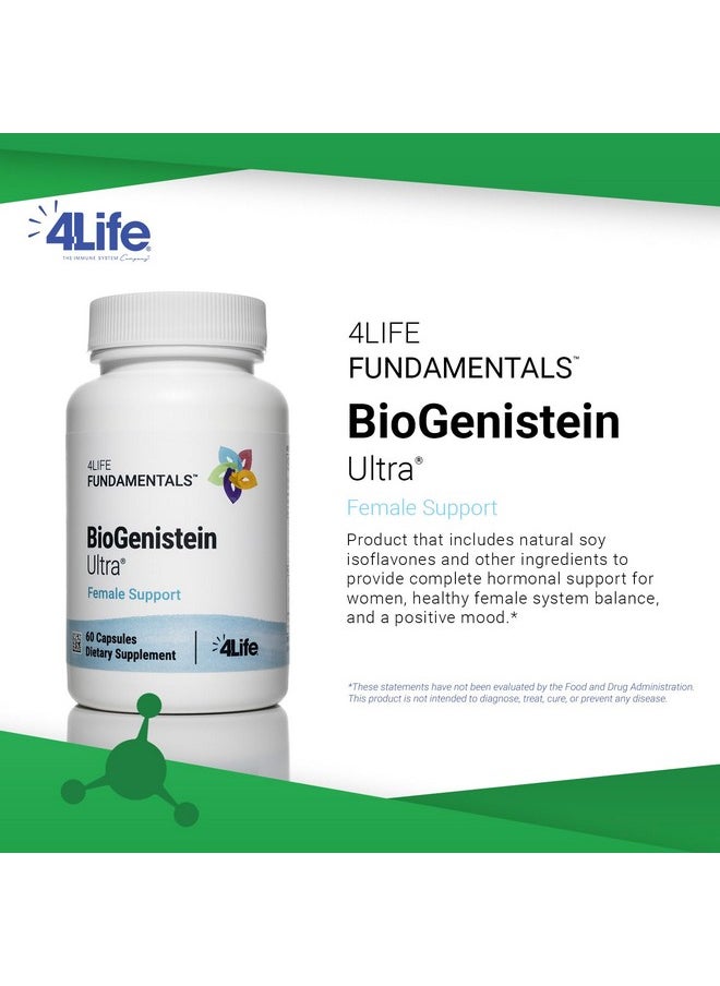 4لايف 4Life BioGenistein Ultra - Isoflavones الصويا، Black Cohosh وشجرة العفة لدعم هرموني كامل، وصحة المرأة والتوازن العاطفي - دعم مع Quercetin والكركم - 60 كبسولة نباتية  - Image 3