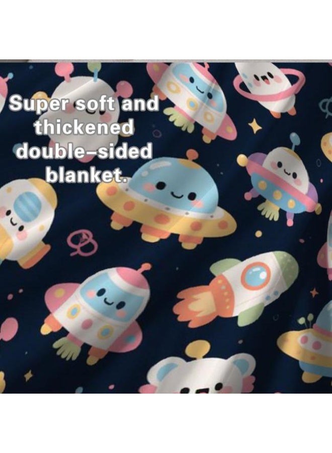 عام بطانية رقيقة من الفانيلا الكرتونية للأطفال والرضع (دافئة ومريحة، ومناسبة للنوم والألعاب) 70 سم * 100 سم - Image 5