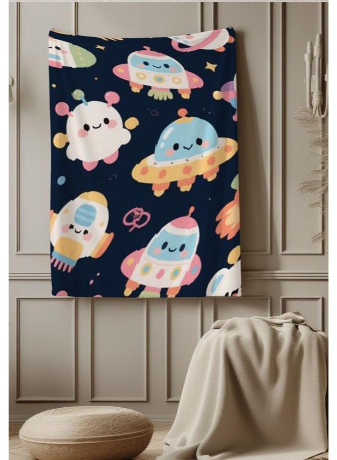 عام بطانية رقيقة من الفانيلا الكرتونية للأطفال والرضع (دافئة ومريحة، ومناسبة للنوم والألعاب) 70 سم * 100 سم - Image 1