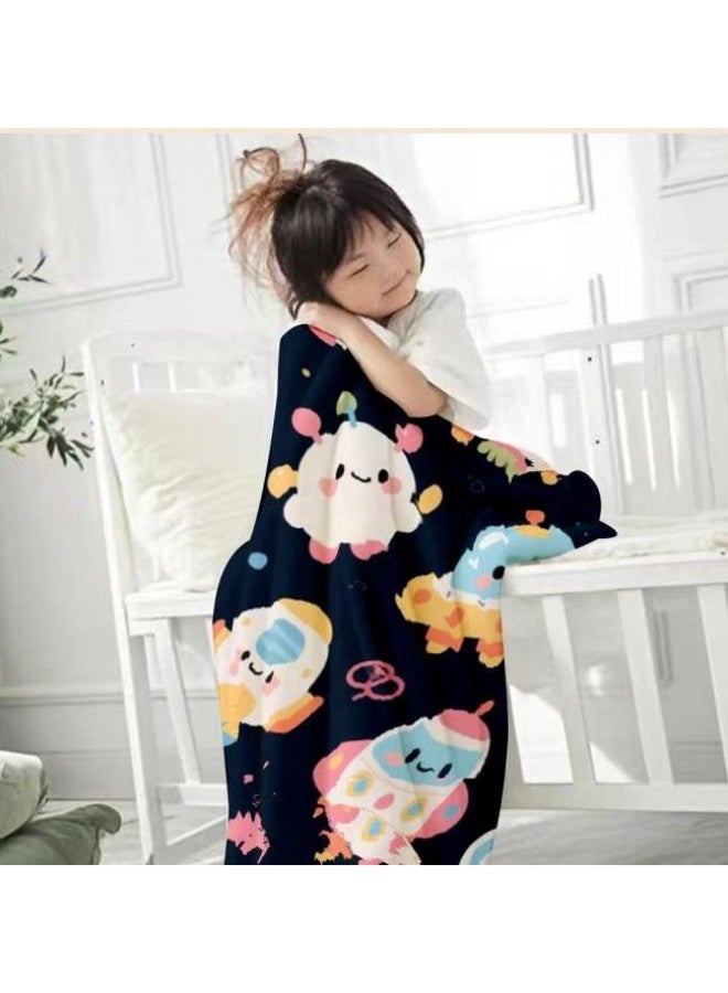 عام بطانية رقيقة من الفانيلا الكرتونية للأطفال والرضع (دافئة ومريحة، ومناسبة للنوم والألعاب) 70 سم * 100 سم - Image 3