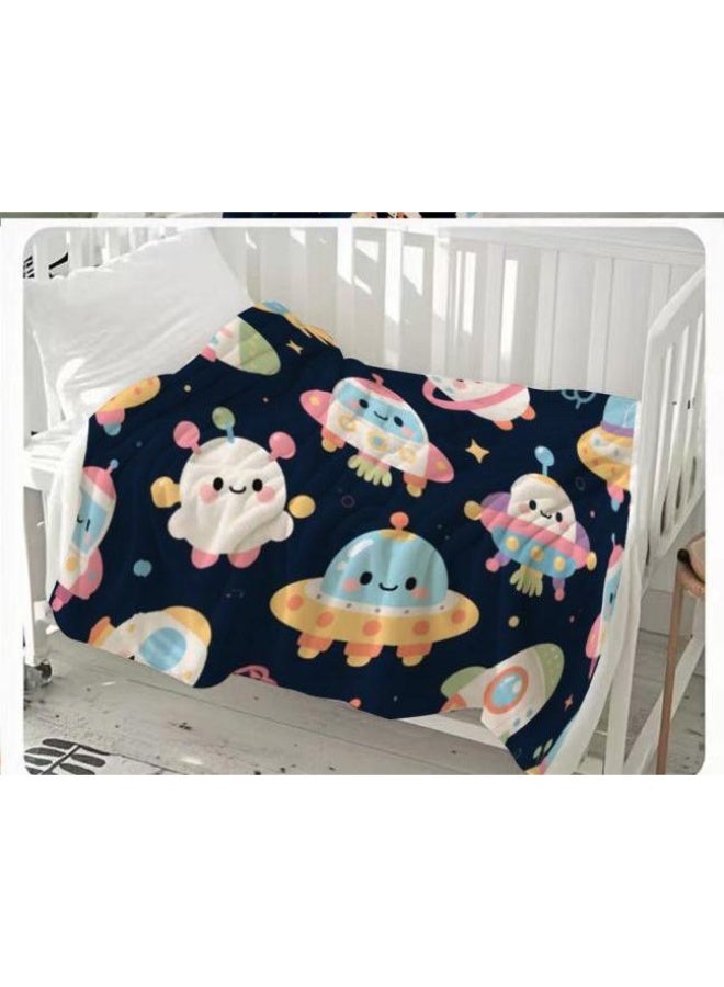 عام بطانية رقيقة من الفانيلا الكرتونية للأطفال والرضع (دافئة ومريحة، ومناسبة للنوم والألعاب) 70 سم * 100 سم - Image 2