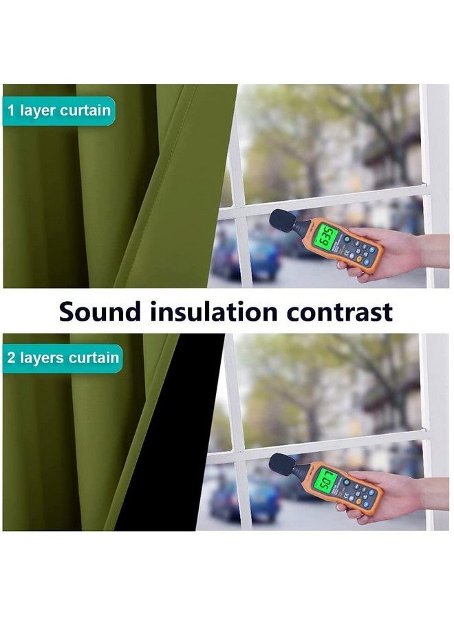 BFAM Premium Full Blackout Curtain -100% Blackout Curtain for Bedroom with Black Liner, Grommet Double Layer Full Room Darkening, SOUNDPROOF,Polyster, 1 Curtain,GREEN-7FT - Image 5